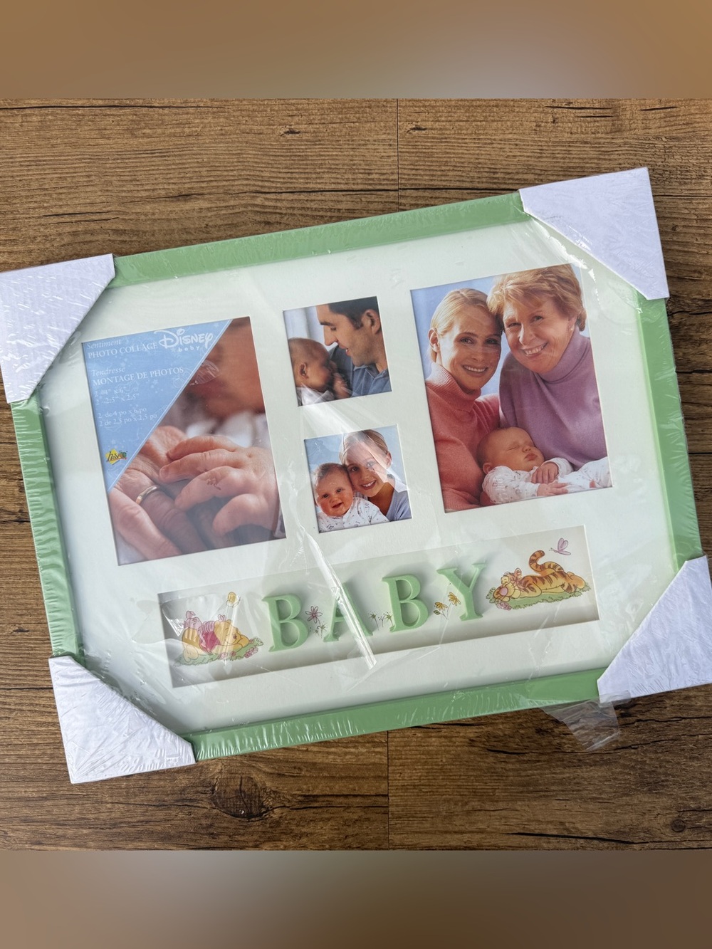 NWT Vintage Y2K Disney Baby Winnie the Pooh Photo Collage Frame Nursery Decor